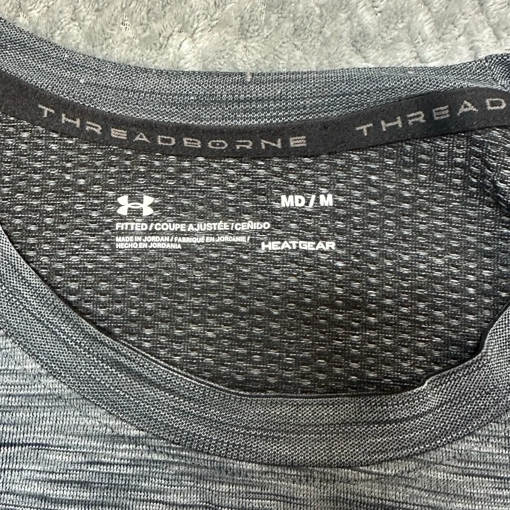 Under Armour Men's M Threadborne Seamless Long Sleeve Shirt Base layer Graphite